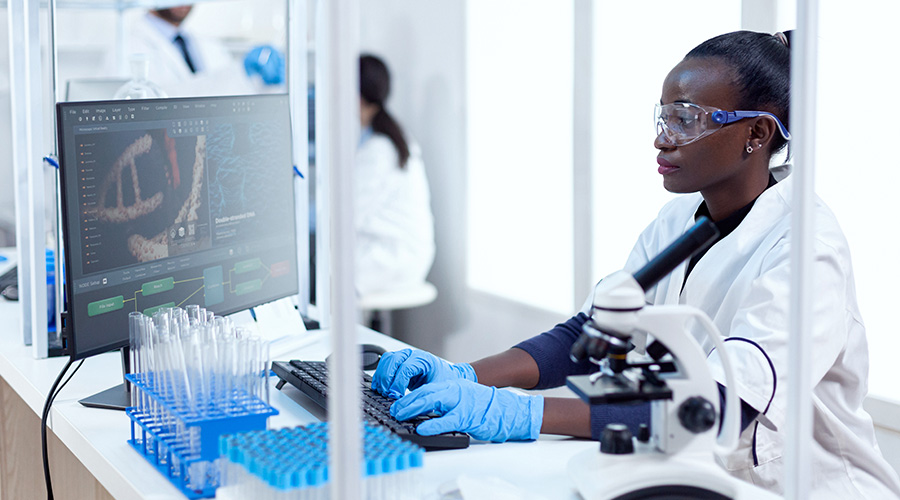 photo of a woman in a lab