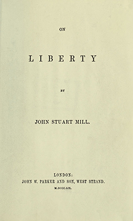 John Stuart Mill, On Liberty book cover